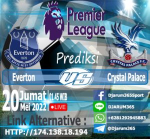 Prediksi Everton vs Crystal Palace, Jumat 20 Mei 2022