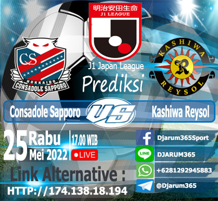 Prediksi Consadole Sapporo VS Kashiwa Reysol, 25 Mei 2022