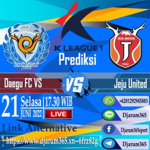 Prediksi Daegu FC VS Jeju United, Selasa 21 Juni 2022