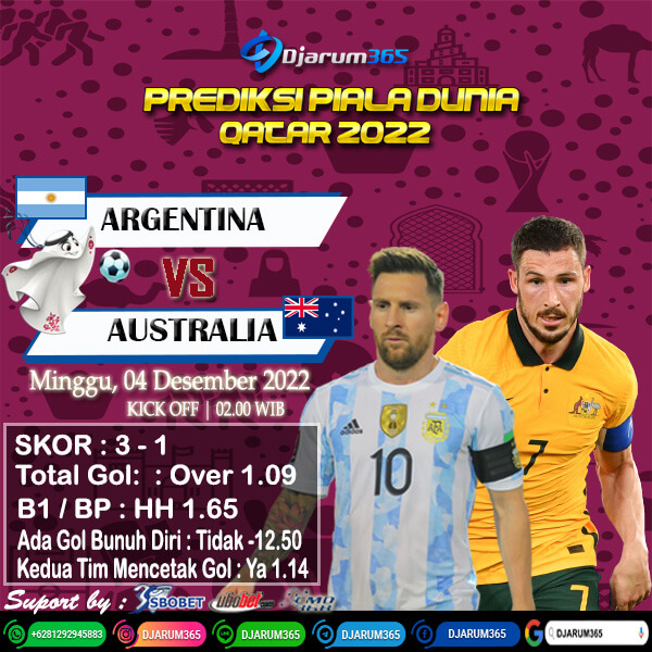 Preview Argentina vs Australia di Piala Dunia 2022