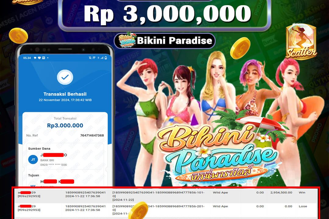 PEMBAYARAN KEMENANGAN RP. 3,000,000,- TANGGAL 22 November 2024