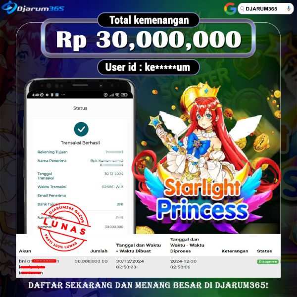 KEMENANGAN STARLIGHT PRINCESS