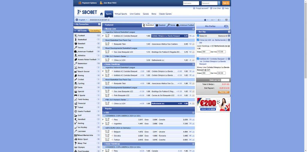 SBOBET SPORTBOOK