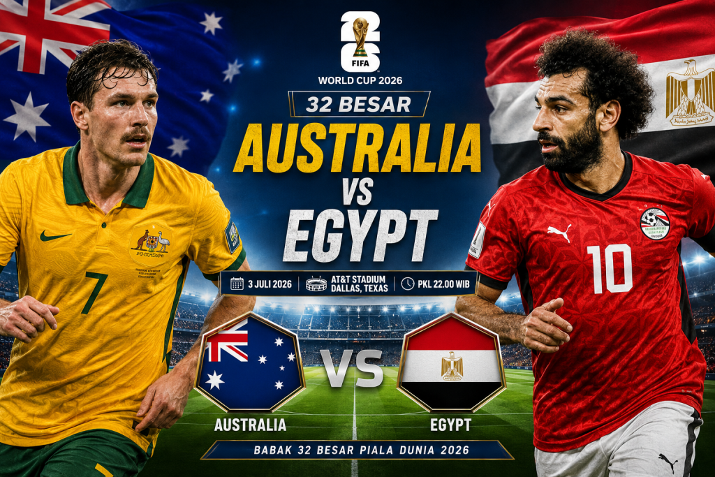 Prediksi Australia vs Egypt di Babak 32 Besar Piala Dunia 2026: Duel Seimbang yang Sulit Diprediksi
