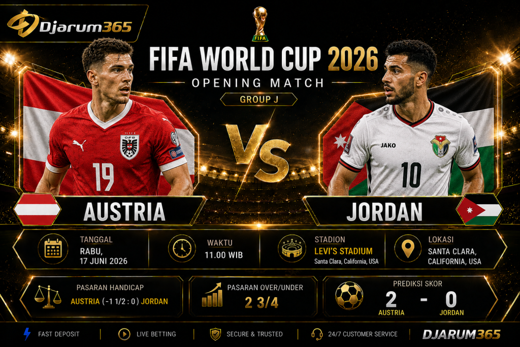 Prediksi Austria vs Jordan Piala Dunia 2026: Duel Penting Penentu Persaingan Grup J