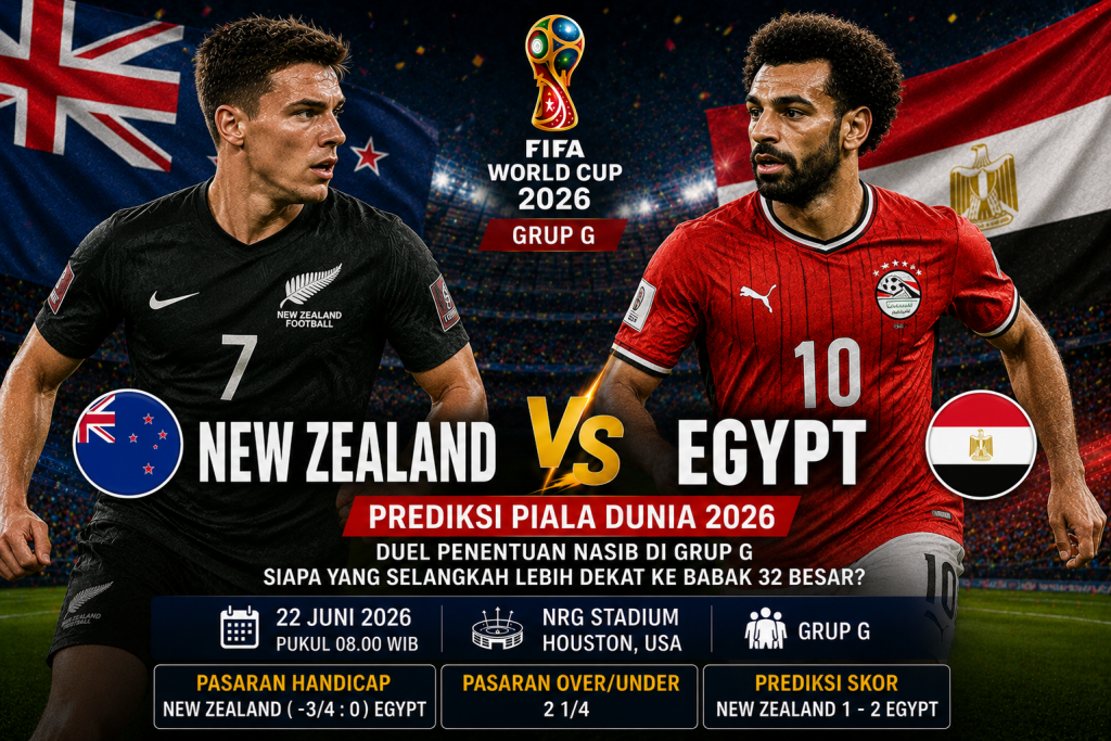 Prediksi New Zealand vs Egypt Piala Dunia 2026 Duel Penentuan Nasib di Grup G
