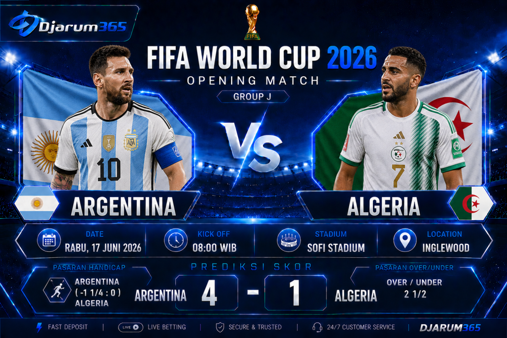 Prediksi Argentina vs Algeria Piala Dunia 2026 Ujian Perdana Sang Juara Bertahan di Grup J