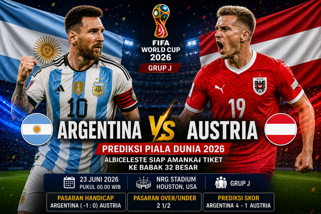 Prediksi Argentina vs Austria Piala Dunia 2026