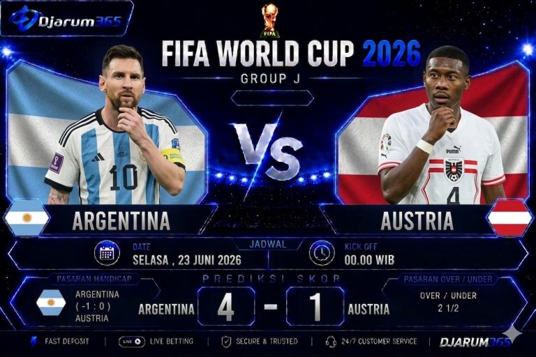 Prediksi Argentina vs Austria Piala Dunia 2026: Albiceleste Siap Amankan Tiket ke Babak 32 Besar