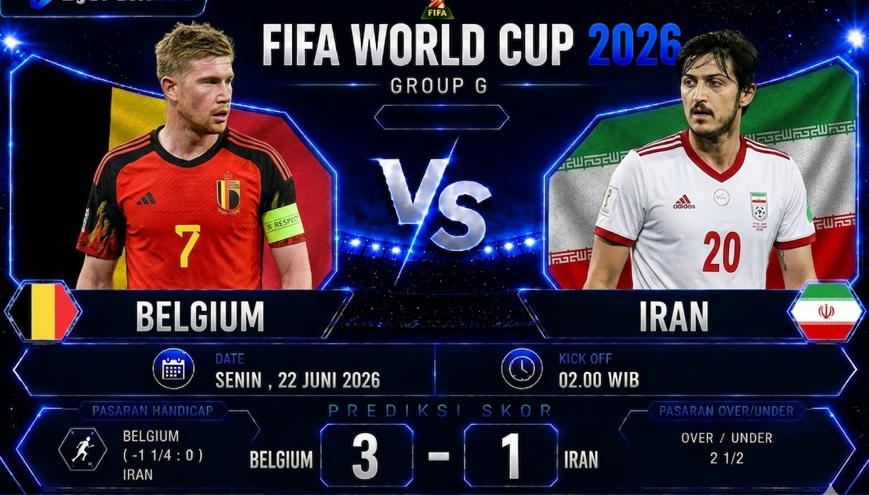 Prediksi Belgium vs Iran Piala Dunia 2026
