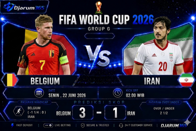 Prediksi Belgium vs Iran Piala Dunia 2026