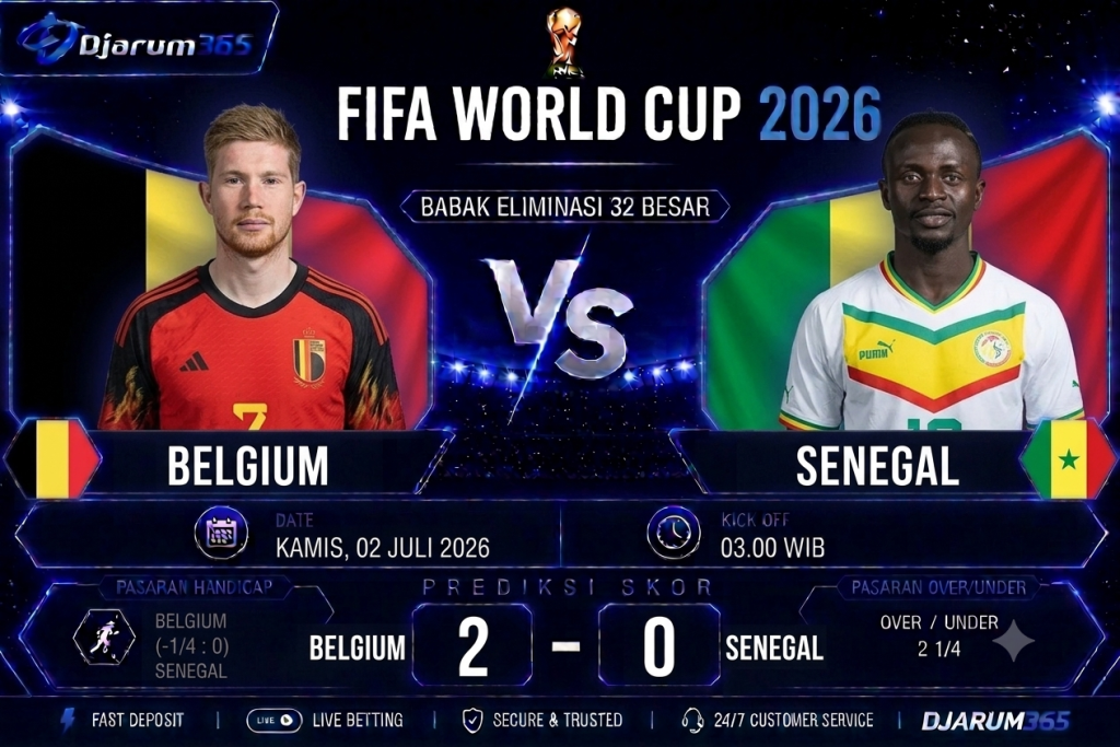Prediksi Belgium vs Senegal Piala Dunia 2026 Setan Merah Belgia Diunggulkan Melaju ke Babak 16 Besar