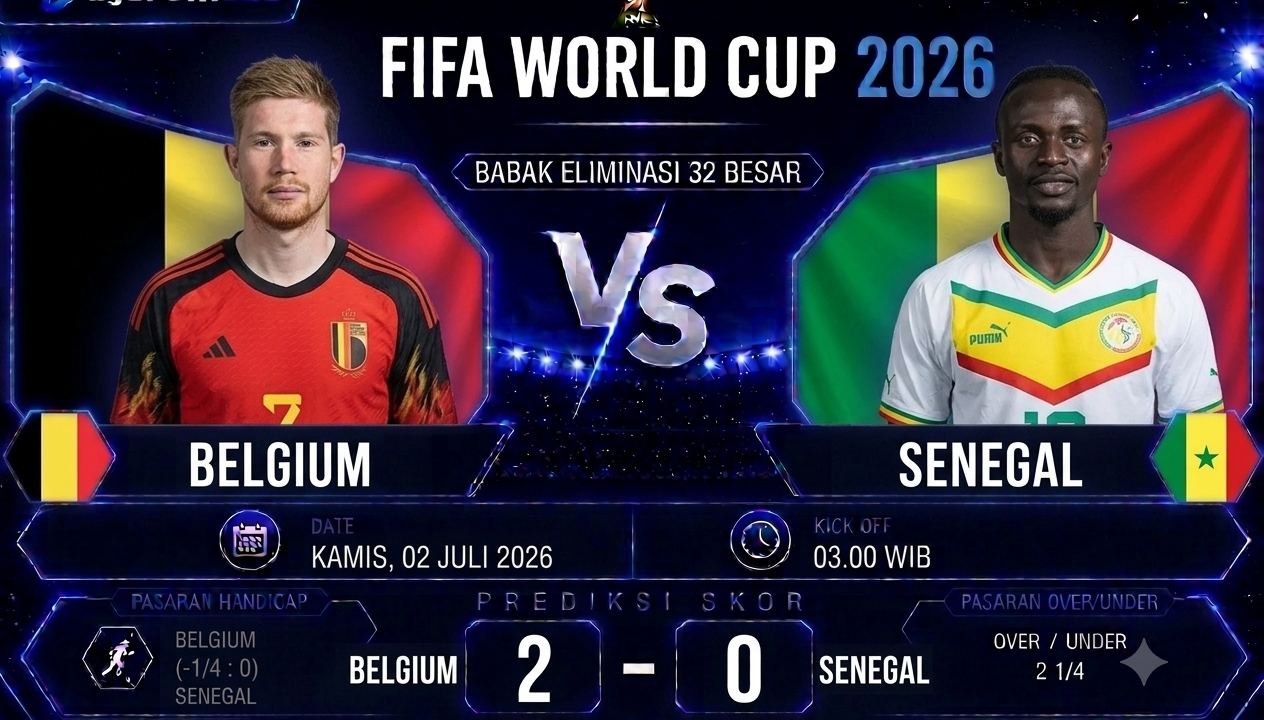Prediksi Belgium vs Senegal Piala Dunia 2026 Setan Merah Belgia Diunggulkan Melaju ke Babak 16 Besar