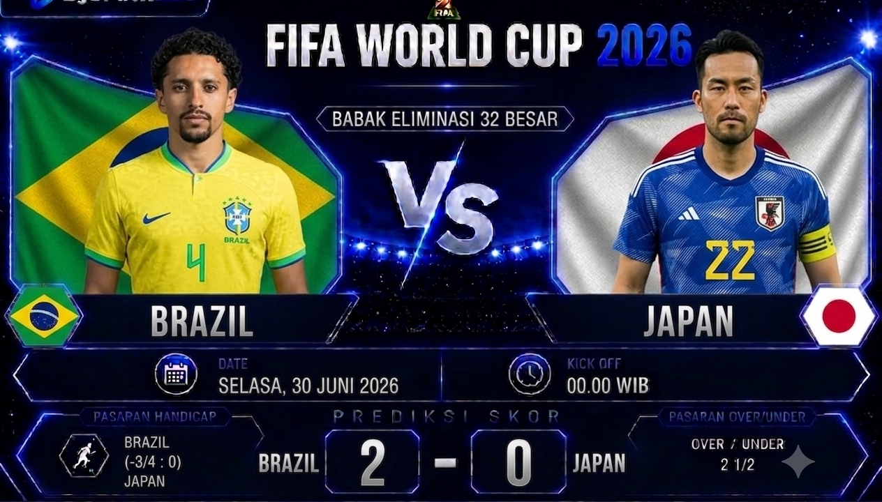 Prediksi Brazil vs Japan Piala Dunia 2026