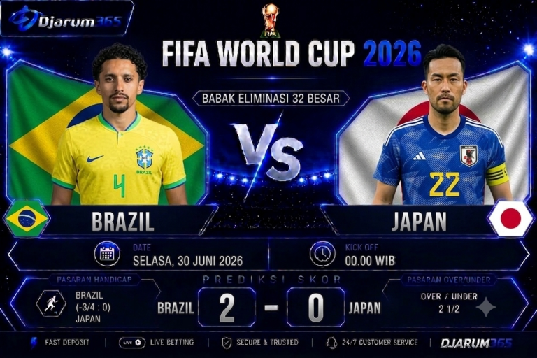 Prediksi Brazil vs Japan Piala Dunia 2026