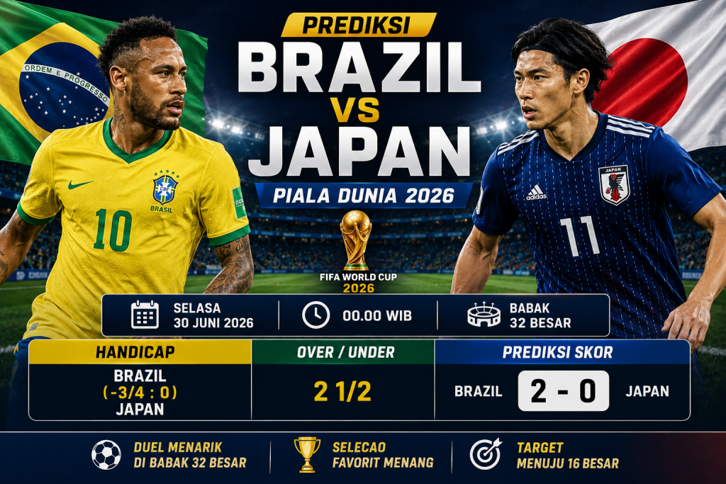 Prediksi Brazil vs Japan Piala Dunia 2026 Selecao Siap Melangkah ke Babak 16 Besar