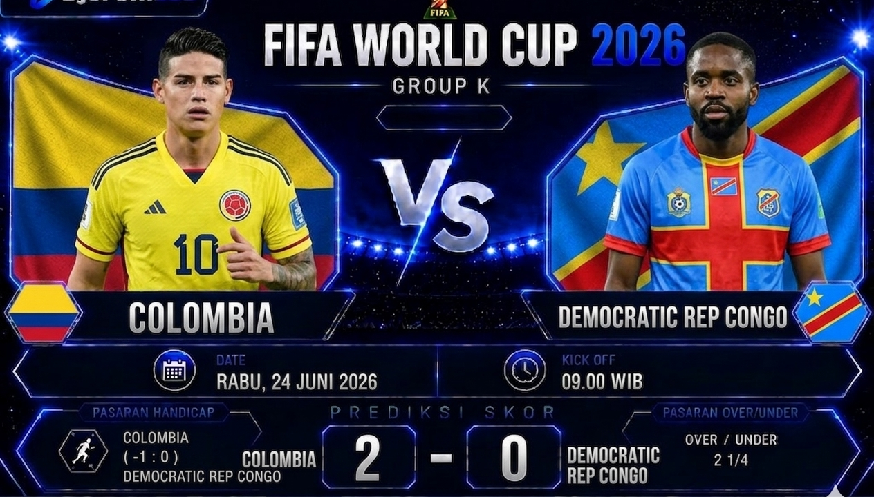 Prediksi Colombia vs Democratic Republic of Congo Piala Dunia 2026 Los Cafeteros Siap Amankan Tiga Poin di Grup K
