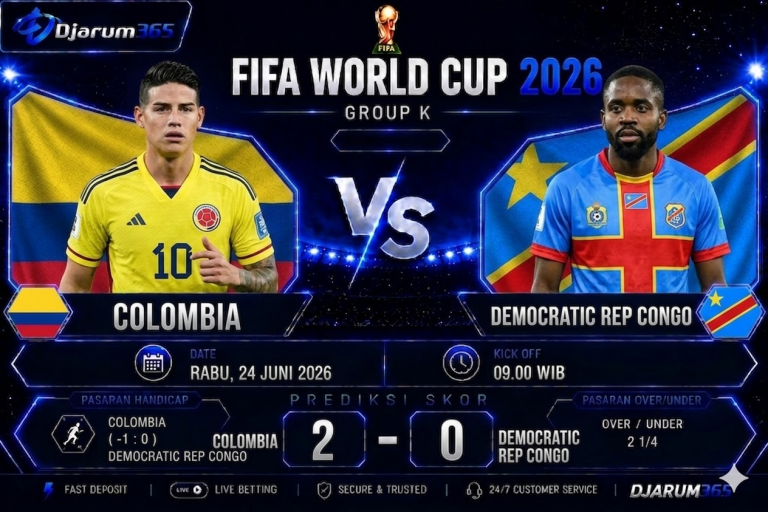 Prediksi Colombia vs Democratic Republic of Congo Piala Dunia 2026 Los Cafeteros Siap Amankan Tiga Poin di Grup K