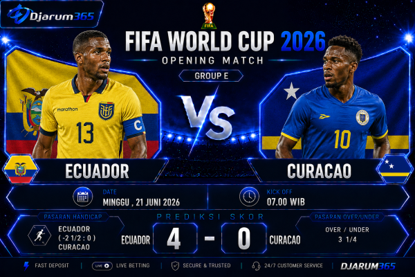 Prediksi Ecuador vs Curacao Piala Dunia 2026
