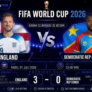 Prediksi England vs Democratic Republic of Congo Piala Dunia 2026 The Three Lions Difavoritkan Melaju ke Babak 16 Besar