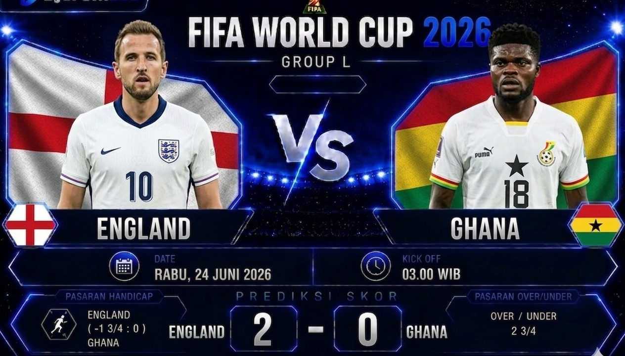 Prediksi England vs Ghana Piala Dunia 2026 The Three Lions Bidik Kemenangan Penting di Grup L
