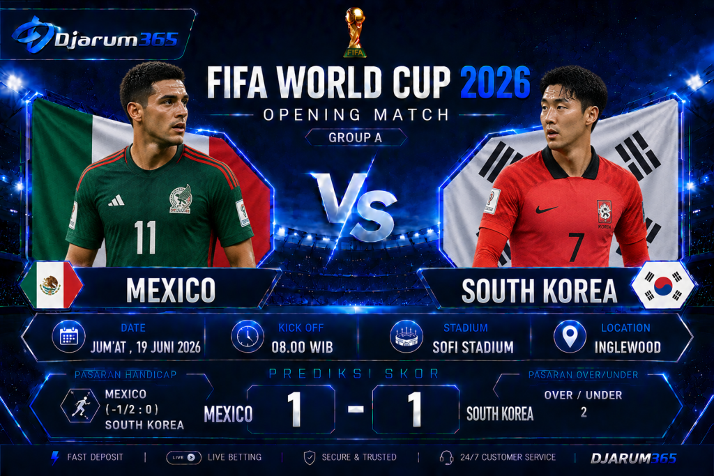 Prediksi Mexico vs South Korea Piala Dunia 2026 Duel Sengit Perebutan Puncak Grup A