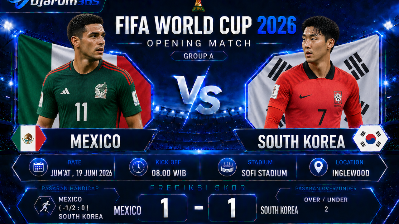 Prediksi Mexico vs South Korea Piala Dunia 2026 Duel Sengit Perebutan Puncak Grup A