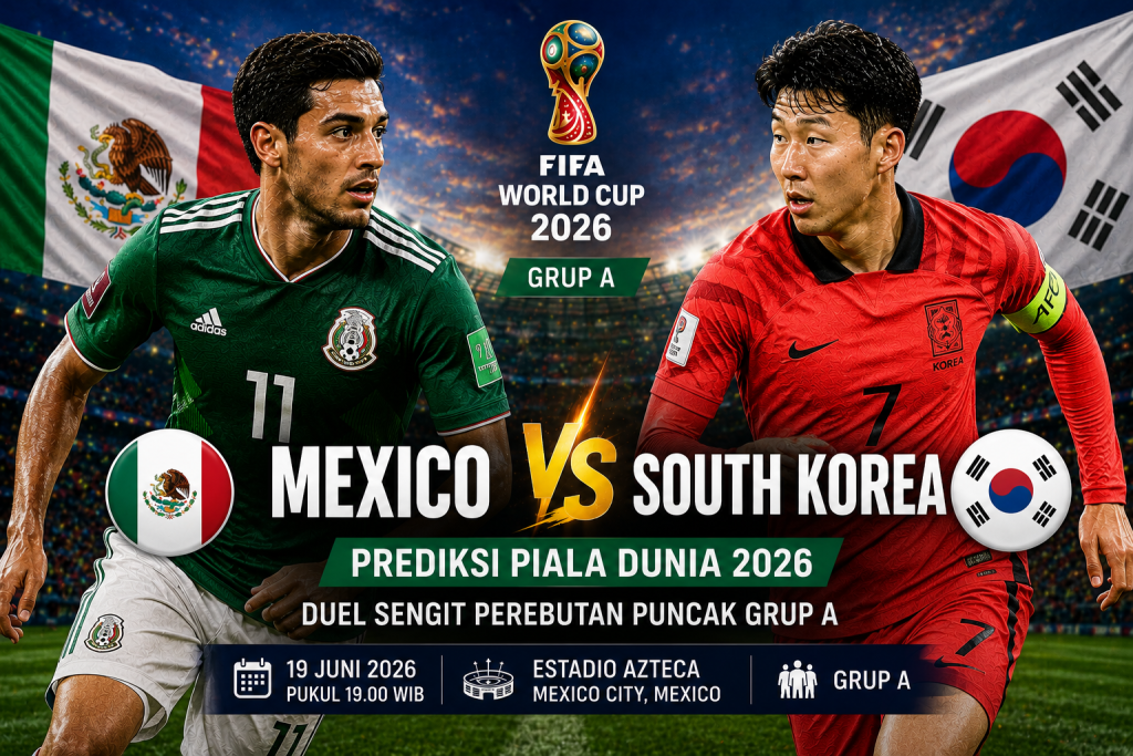 Prediksi Mexico vs South Korea Piala Dunia 2026 Duel Sengit Perebutan Puncak Grup A