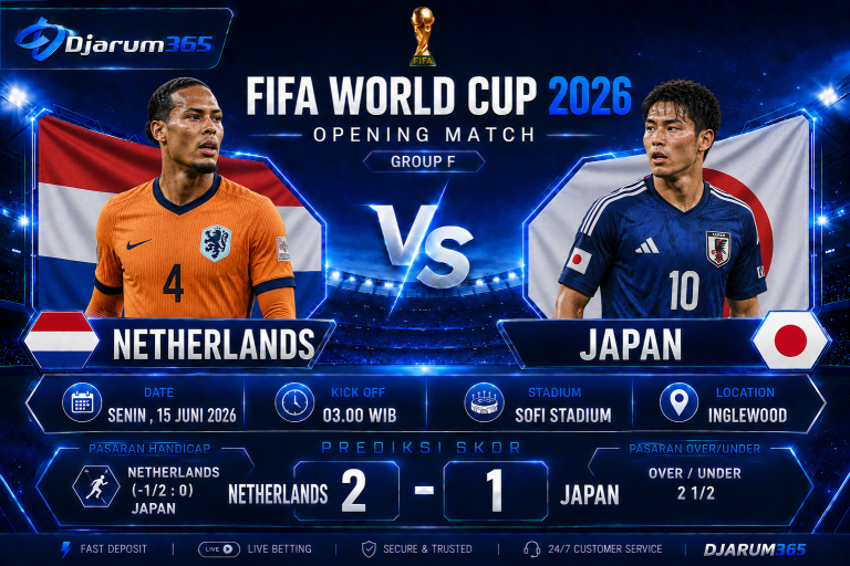 Prediksi Netherlands vs Japan Piala Dunia 2026 Duel Sengit Penentu Awal Grup F