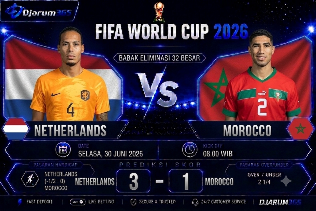 Prediksi Netherlands vs Morocco Piala Dunia 2026