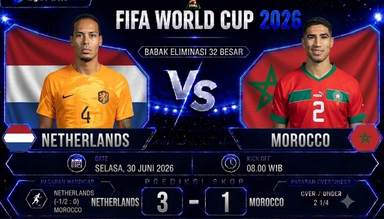Prediksi Netherlands vs Morocco Piala Dunia 2026