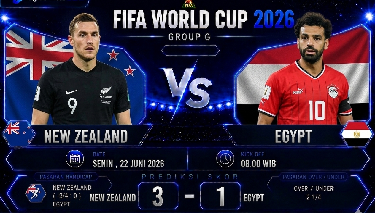 Prediksi New Zealand vs Egypt Piala Dunia 2026 Duel Penentuan Nasib di Grup G