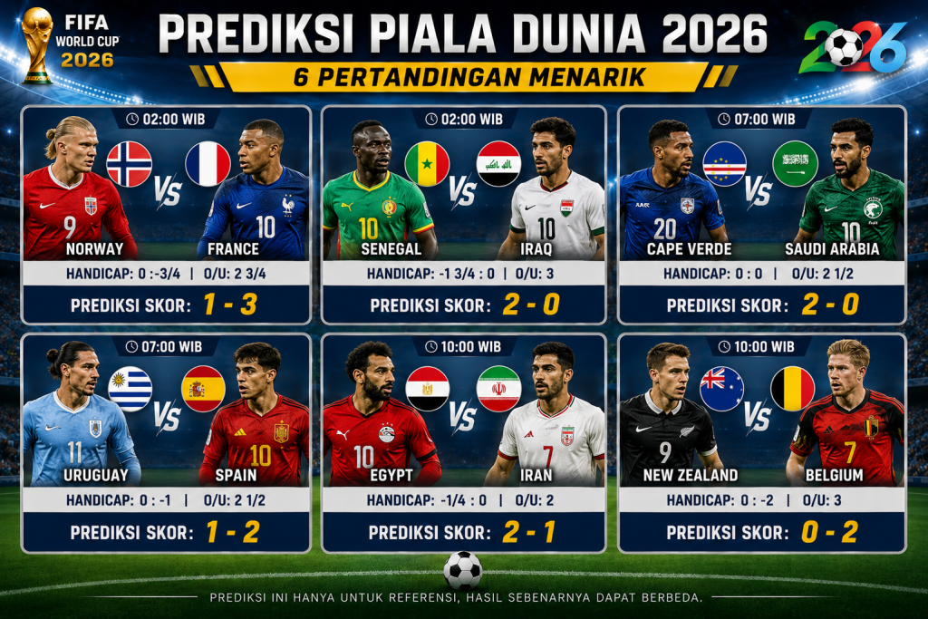 Prediksi Piala Dunia 27 Juni 2026