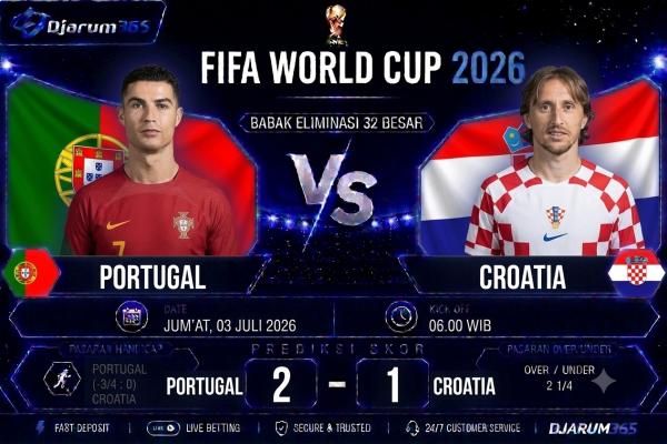 Prediksi Portugal vs Croatia Piala Dunia 2026 Duel Panas di Babak 32 Besar