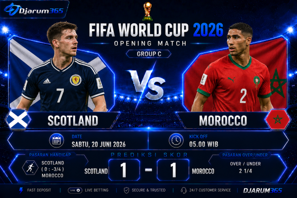 Prediksi Scotland vs Morocco Piala Dunia 2026