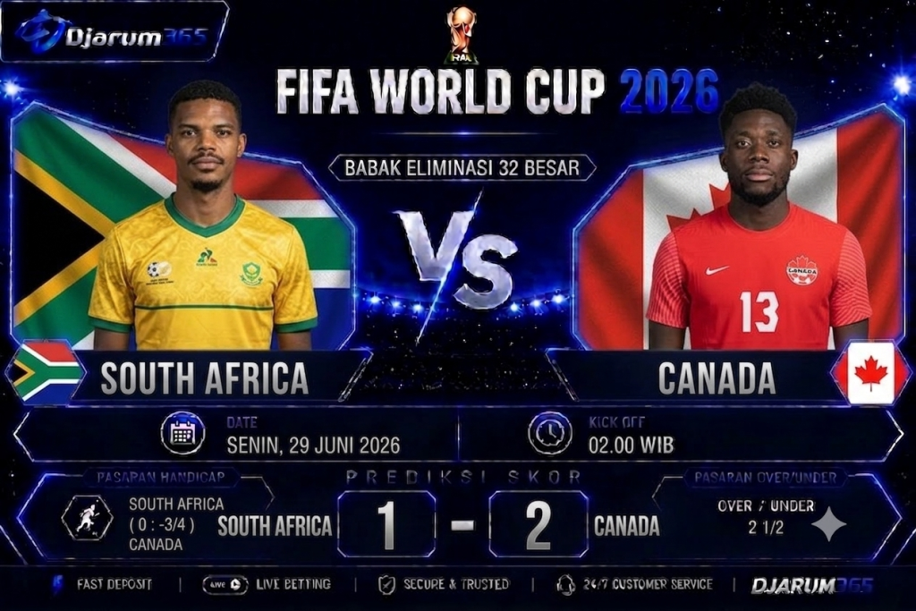 Prediksi South Africa vs Canada Piala Dunia 2026