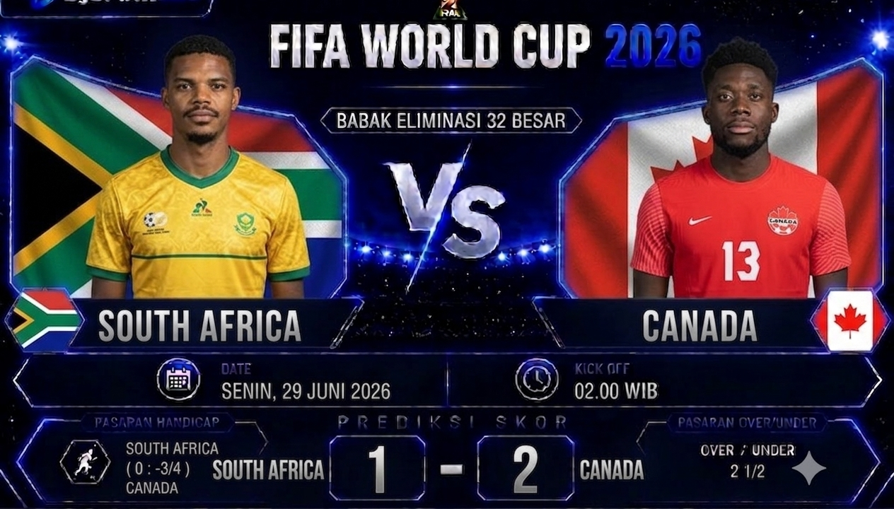 Prediksi South Africa vs Canada Piala Dunia 2026