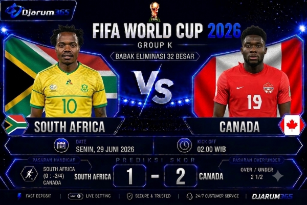 Prediksi South Africa vs Canada Piala Dunia 2026