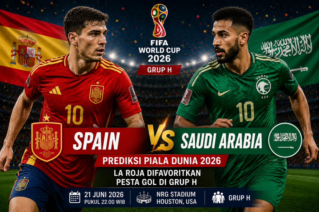 Prediksi Spain vs Saudi Arabia Piala Dunia 2026 La Roja Difavoritkan Pesta Gol di Grup H