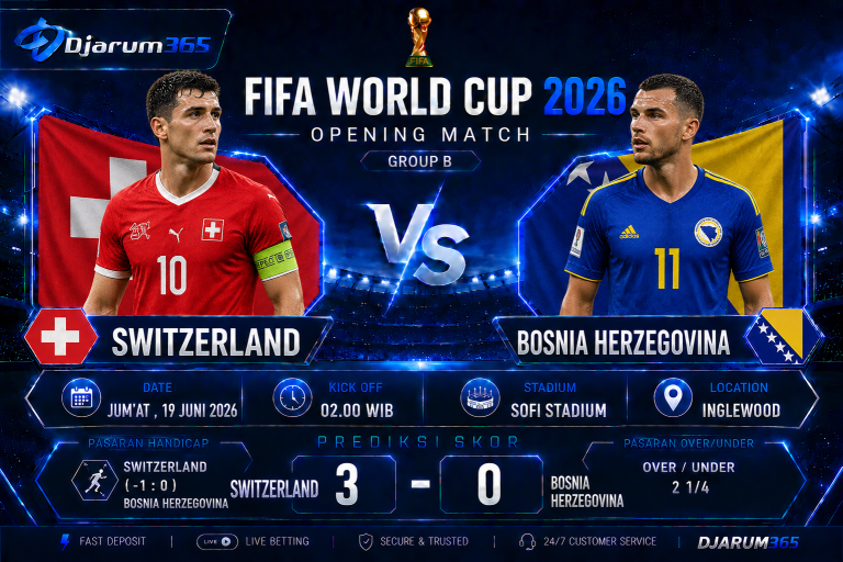 Prediksi Switzerland vs Bosnia Herzegovina Piala Dunia 2026 Nati Berburu Kemenangan Penting di Grup B