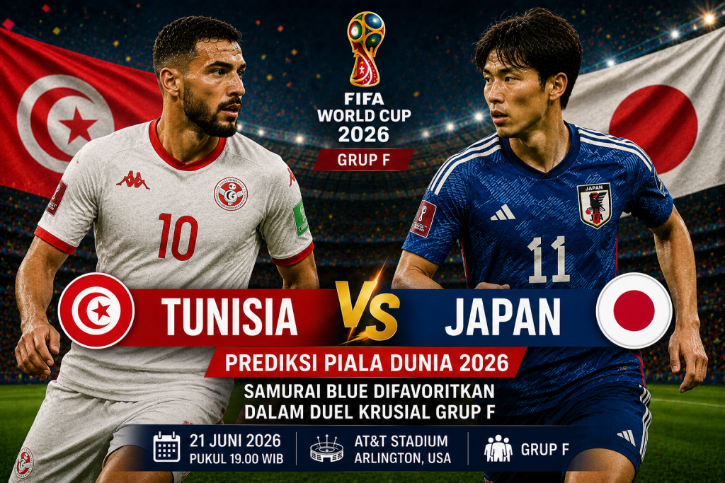 Prediksi Tunisia vs Japan Piala Dunia 2026 Samurai Blue Diunggulkan dalam Duel Krusial Grup F