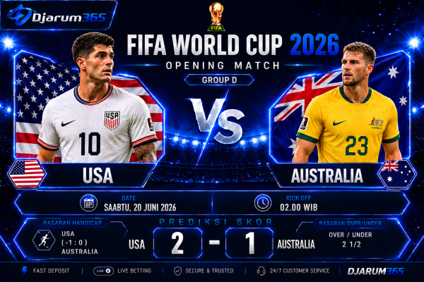 Prediksi USA vs Australia Piala Dunia 2026