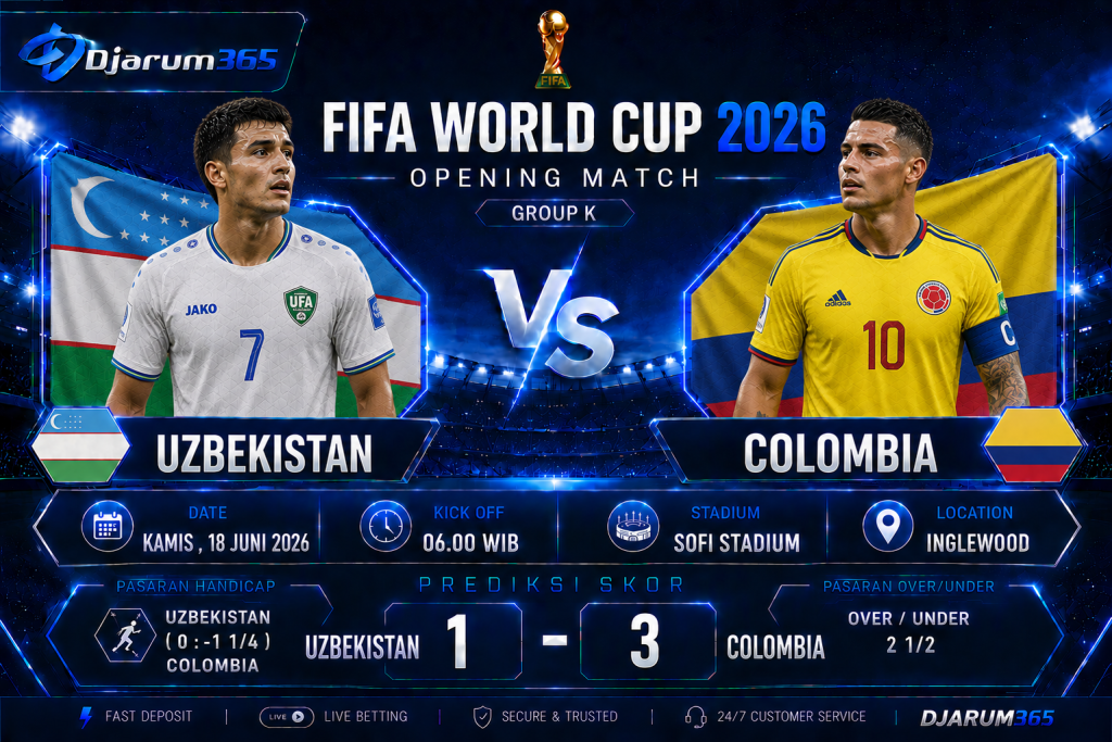 Prediksi Uzbekistan vs Colombia Piala Dunia 2026