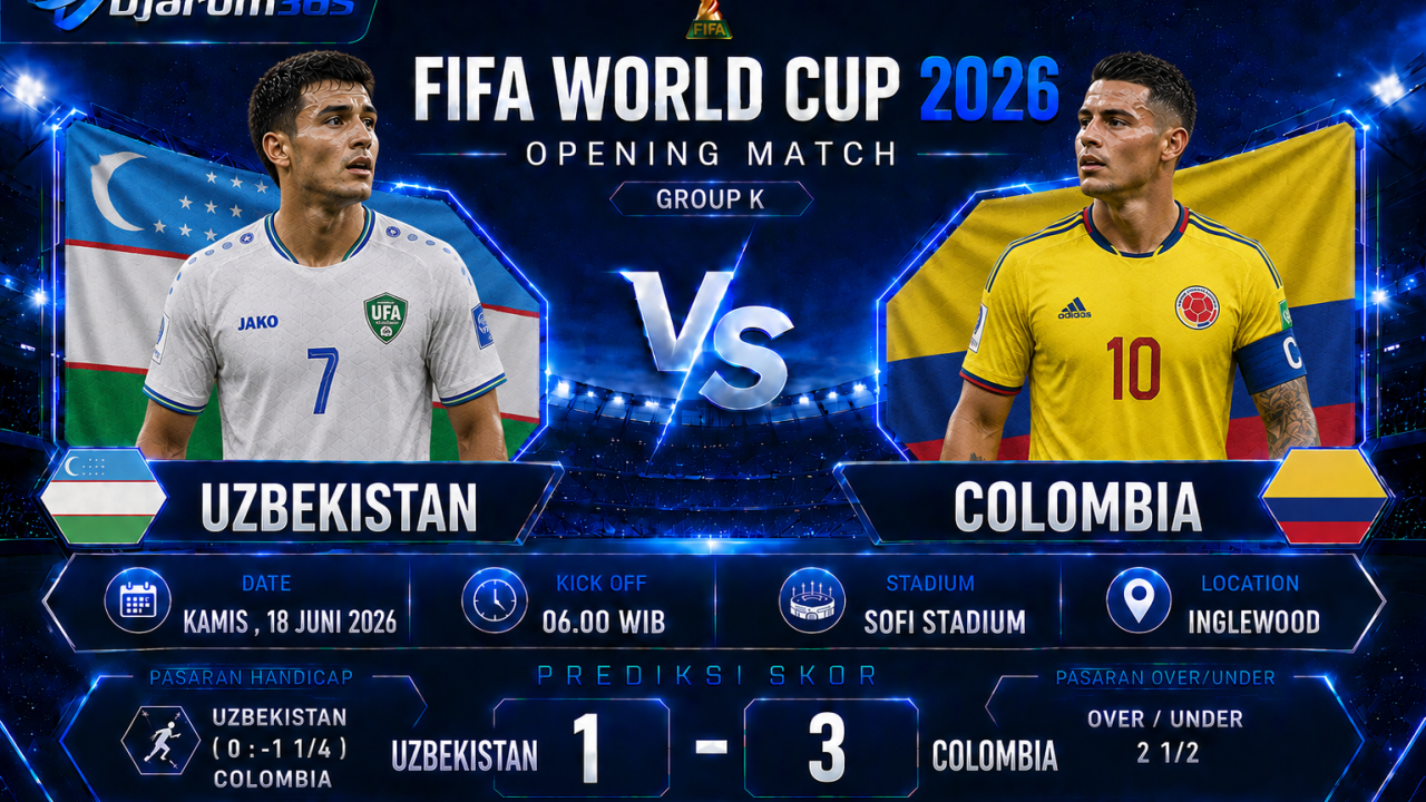 Prediksi Uzbekistan vs Colombia Piala Dunia 2026