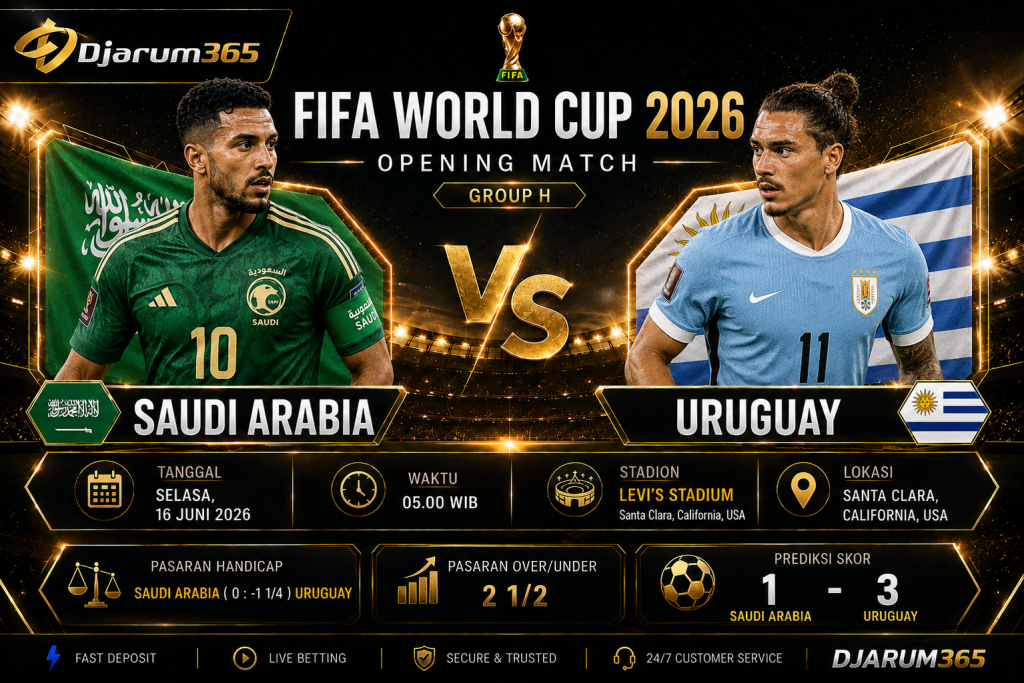 Prediksi Saudi Arabia vs Uruguay Piala Dunia 2026
