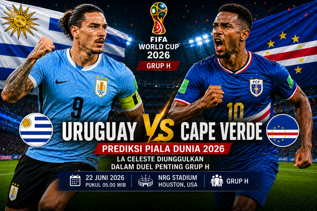 Prediksi Uruguay vs Cape Verde Piala Dunia 2026: La Celeste Diunggulkan dalam Duel Penting Grup C