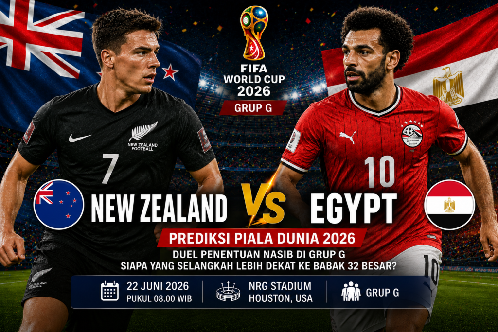 Prediksi New Zealand vs Egypt Piala Dunia 2026: Duel Penentuan Nasib di Grup G