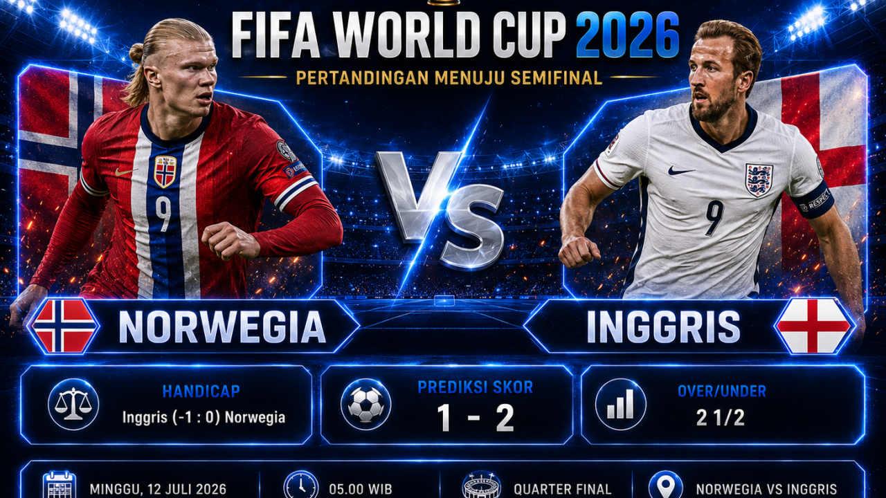 Prediksi Norwegia vs Inggris
