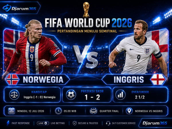 Prediksi Norwegia vs Inggris