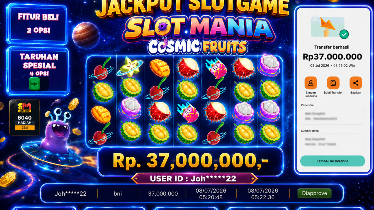 PEMBAYARAN KEMENANGAN RP. 37,000,000 TANGGAL 08 JULI 2026